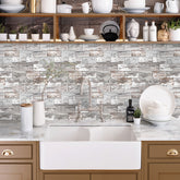 Soft Gray and White White Wood Wallpaper for Kitchen Remodeling